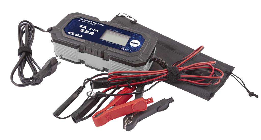 Chargeur de batterie de voiture ((de 6 à 12 V, et câbles)) CLAS ref. OE 8004
